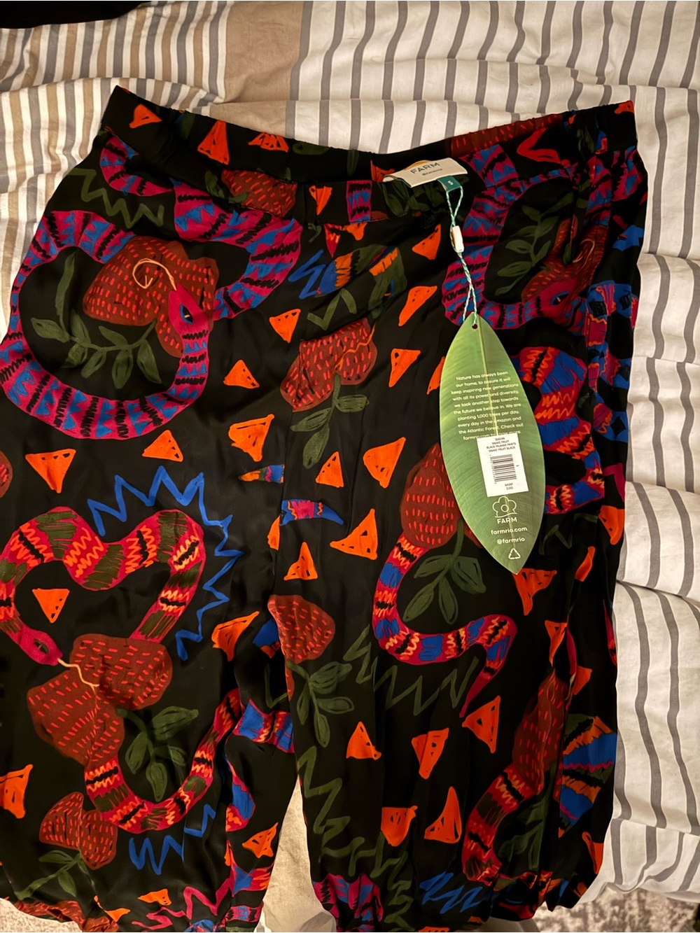 FARM Rio Black Black Jungle Fruits Pajama Pants
